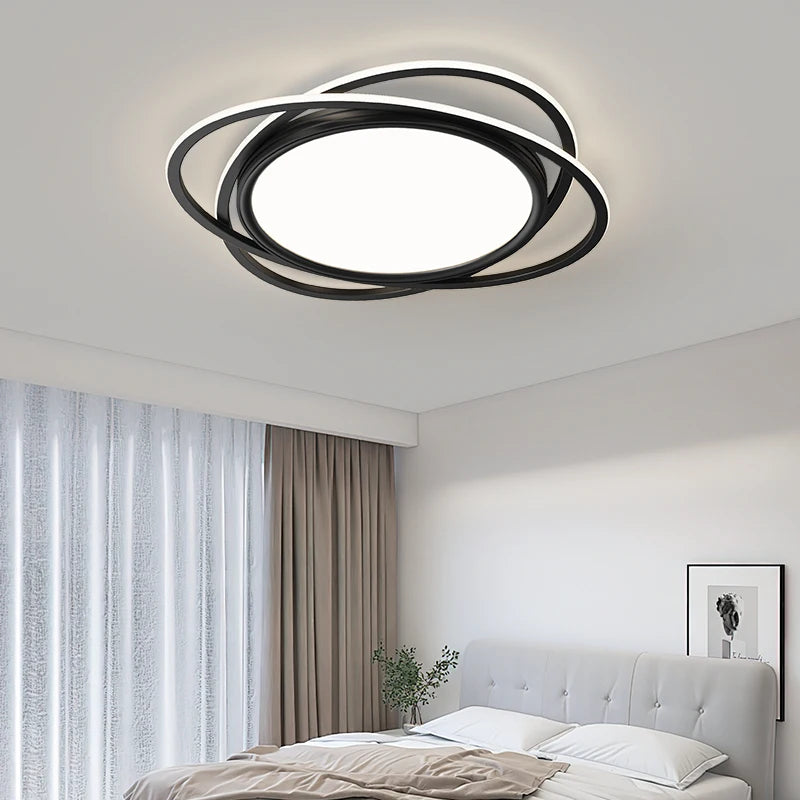 Minimalistische LED-Deckenleuchte für komfortable Innenbeleuchtung - vue 5 sur 12