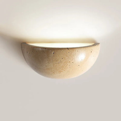 Moderne Wandleuchte aus natürlichem gelbem Höhlenstein Pure