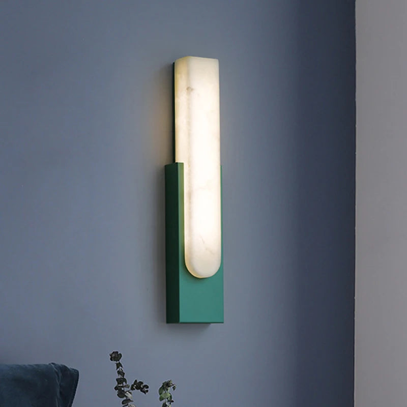 LED marbre applique chevet doré luxe décor à la maison lumière nordique salon chambre allée hôtel décoratif fond applique - vue 3 sur 10