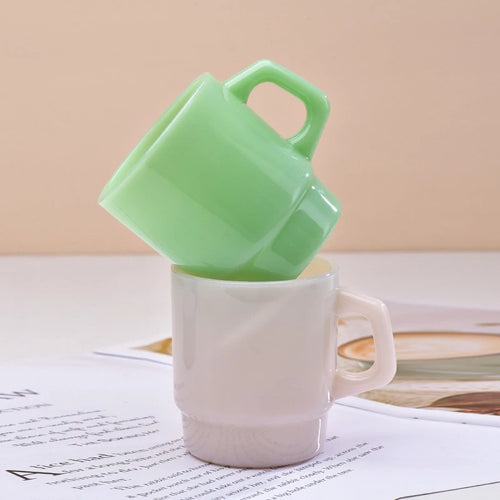 Mug en verre style coréen anse ergonomique 230ml