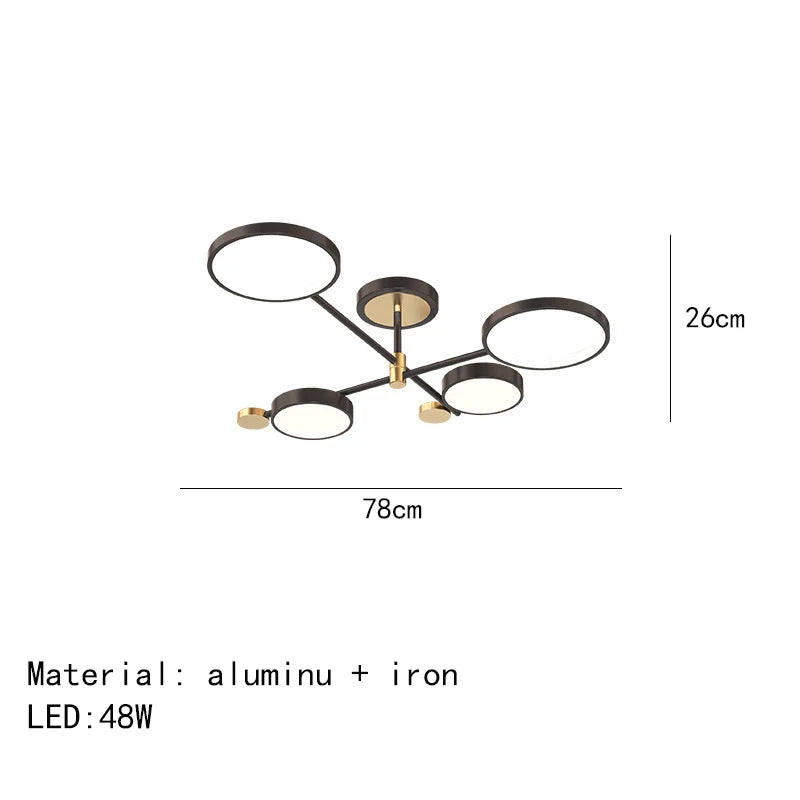 Minimalistische LED-Deckenleuchte 3 Farbtemperaturen dekorative Innenleuchte - vue 13 sur 30