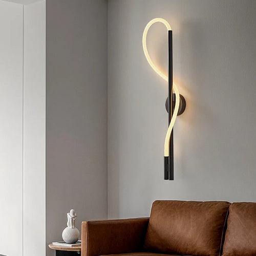LED-Wandleuchte Acrylrohr moderner Stil Edelstahl - vue 3 sur 9
