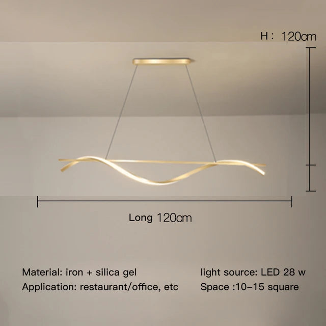 Minimalistische Pendelleuchte aus Aluminium und Eisen für die Wohnungsdekoration
