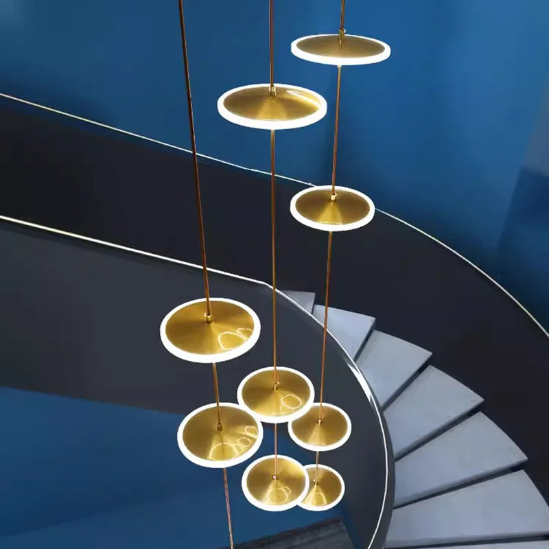 lustre moderne rond pour éclairage intérieur élégant - vue 2 sur 14