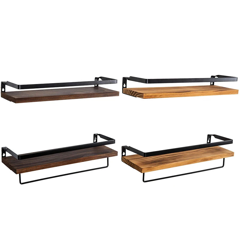 ABGH-Antique Floating Wall Shelves Floating Wall Shelves Wooden Floating Shelves-Kitchen, Bathroom And Bedroom Decorative Storag