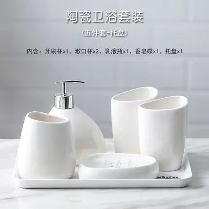 ensemble daccessoires en céramique pour salle de bain élégant et pratique - vue 11 sur 10