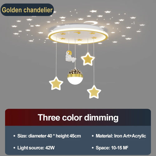 LED-Deckenleuchte in Sternform für das Kinderzimmer