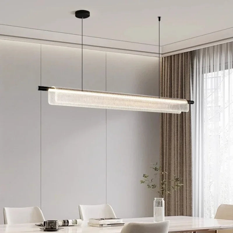 lustre linéaire moderne pour décoration intérieure et restaurant - vue 4 sur 18