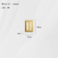 LED-Wandleuchte aus Kupfer für elegante Innendekoration
