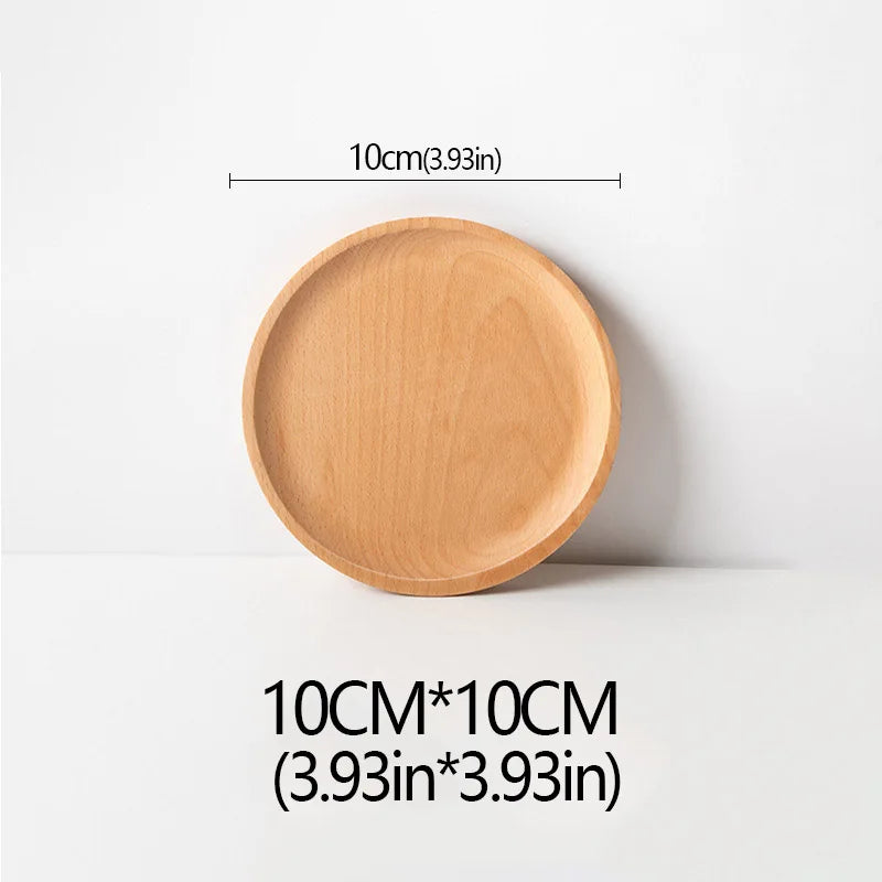 Wood Beech Plate Fruit Plate Oval Pallet trays decorative Candy Rectangular Dessert Dinner Tableware Tray, Kitchen Accessories - vue 9 sur 16