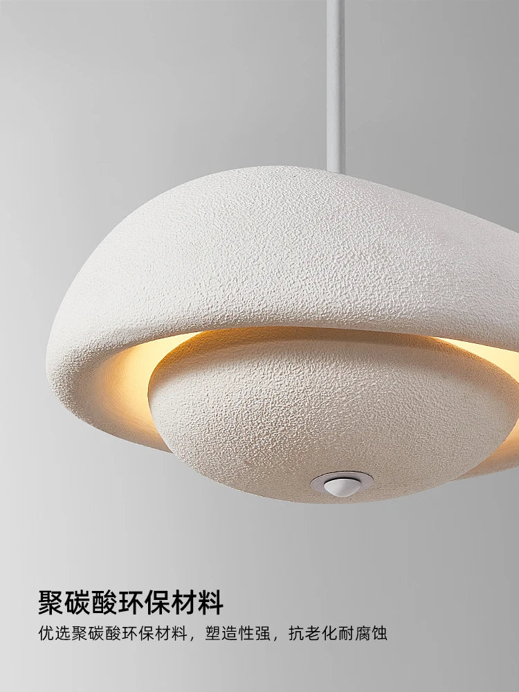 lustre nordique wabi sabi led pour décoration maison - vue 6 sur 9