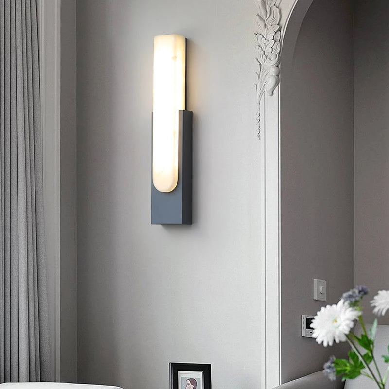 Applique murale LED en marbre au Design moderne - vue 4 sur 11