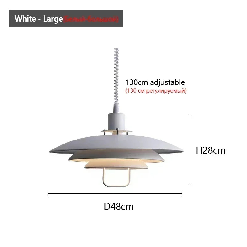 Modern adjustable pendant light with adjustable lifting and telescopic capabilities, dining room, living room, indoor decoration