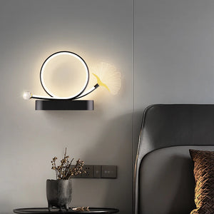 LED-Wandleuchte dreifarbig Augenschutz Design Ginkgoblatt