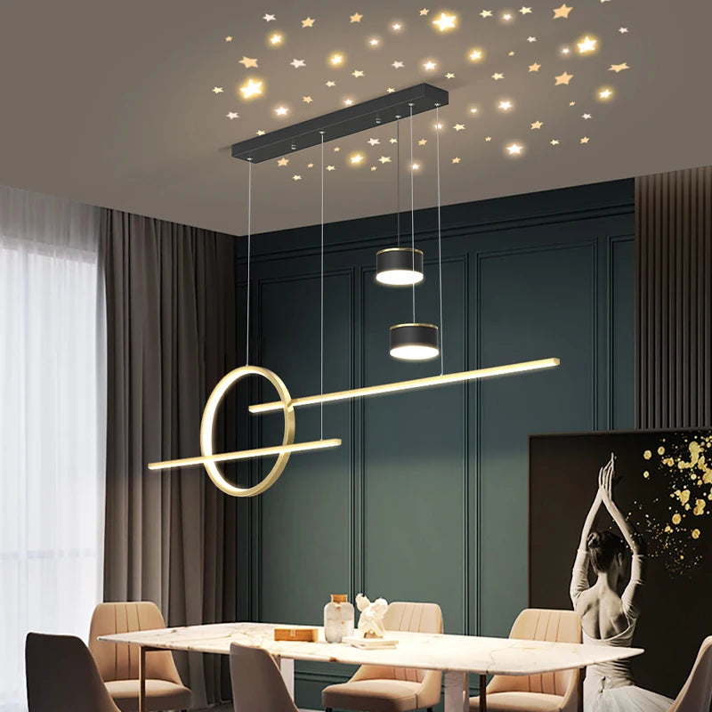 style nordique suspension led lumières luminaria abajur - vue 4 sur 18