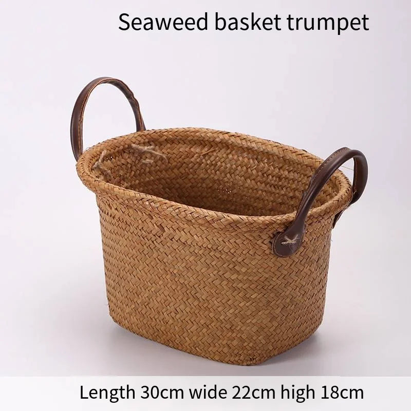 panier en osier pour rangement jouets et plantes - vue 8 sur 8
