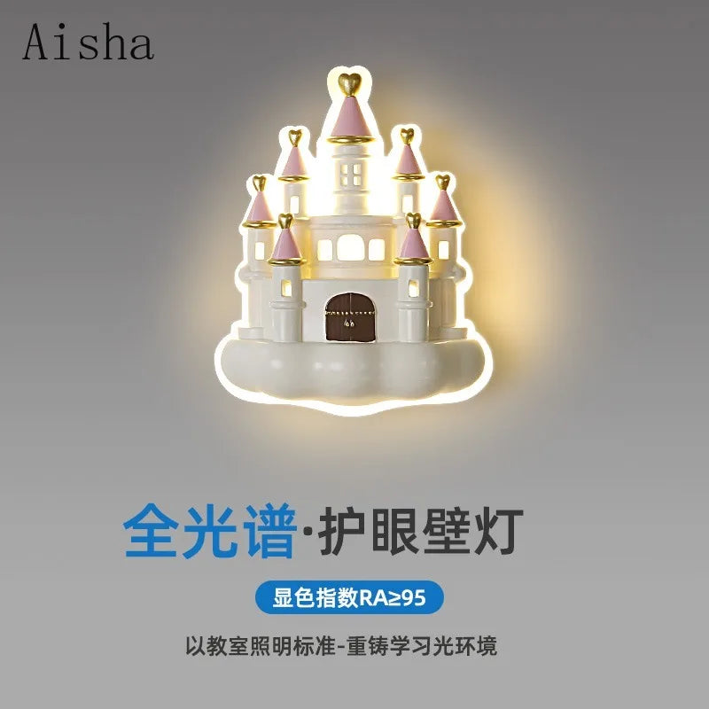 lampe de chevet princesse château pour enfant design créatif et protecteur - vue 6 sur 7