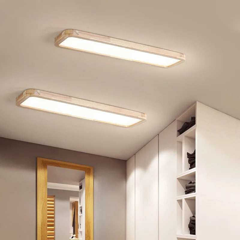 Lampes rectangulaires en bois pour chambre à coucher - vue 7 sur 15