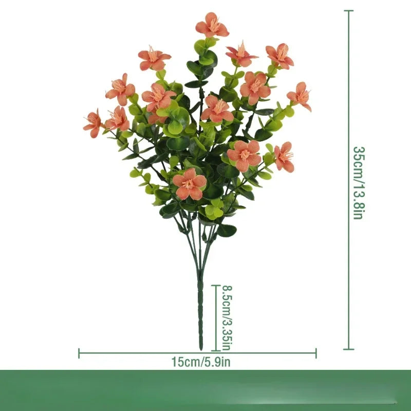 lot de 3 bouquets d eucalyptus artificiels en soie décoration intérieure - vue 18 sur 24