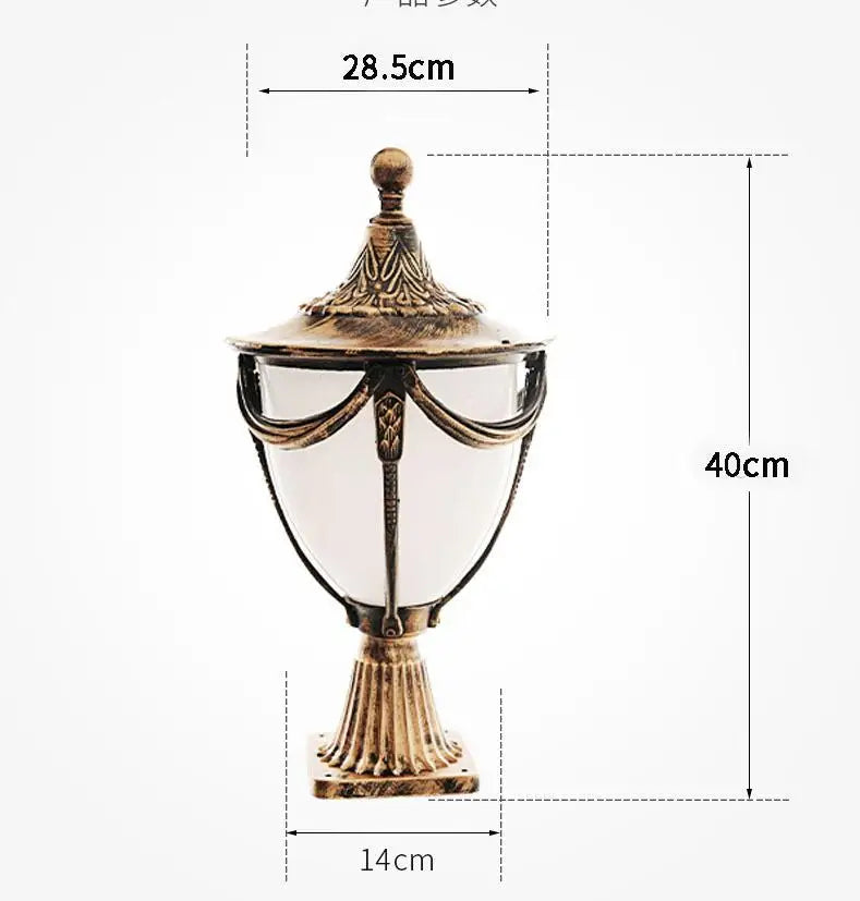 lampe de pelouse en aluminium pour jardin et couloir extérieur - vue 7 sur 7