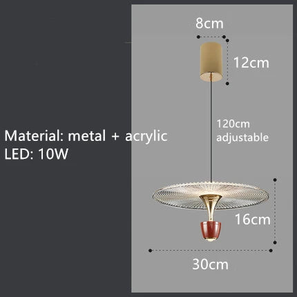 suspension acrylique à LED pour bar et café