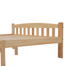 VSOGA 140/90 x 200 Cm, Solid Solid Wood Bed, Futon Bed, Double Bed, Solid Wood Natural Bed with Headboard and Slatted Frames,