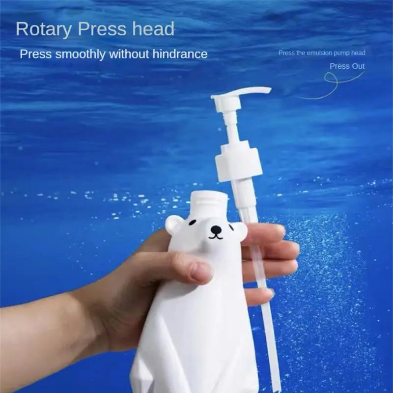 distributeur de lotion ours polaire mignon rechargeable pour savon et shampoing - vue 2 sur 34