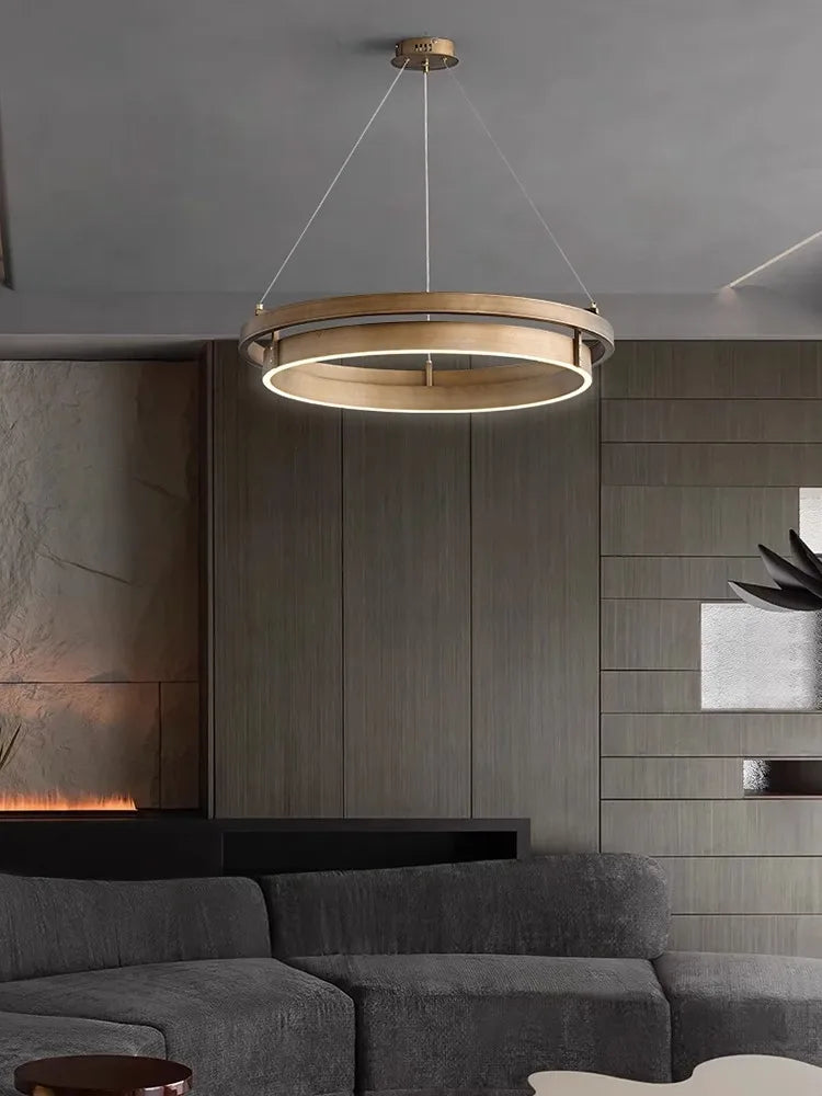 lustre de plafond en bronze led pour décoration intérieure - vue 4 sur 9