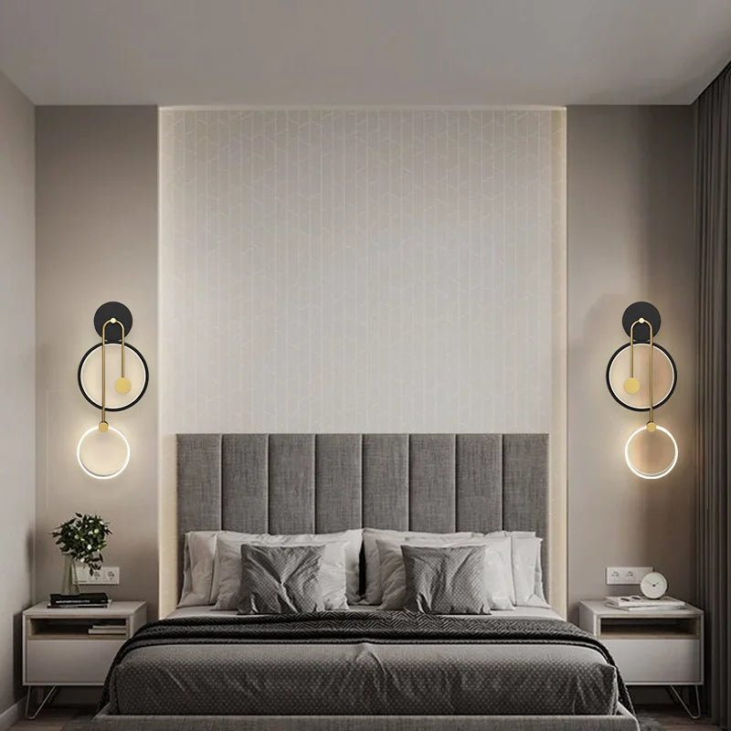 applique murale led ronde moderne décorative pour intérieur - vue 6 sur 10