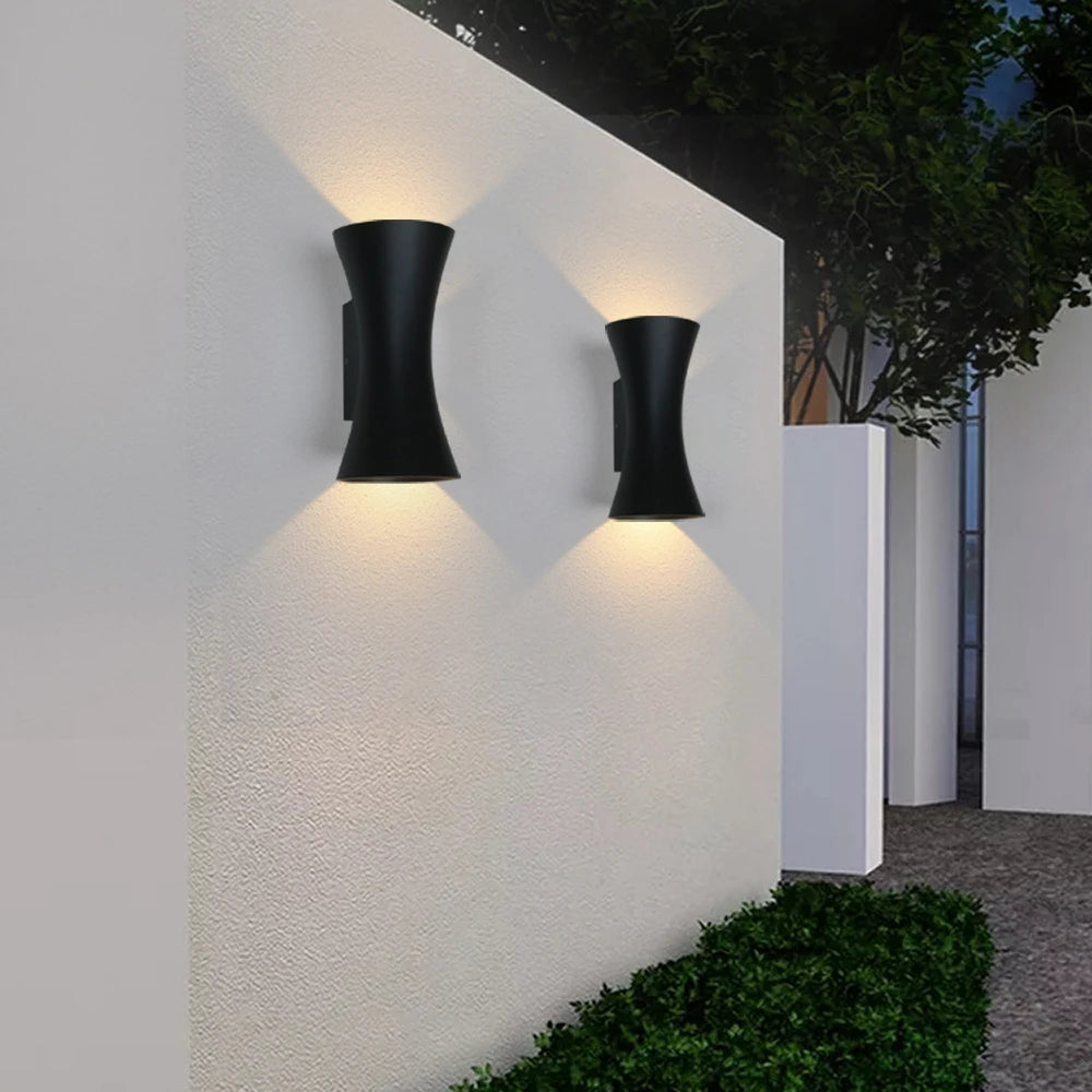 Applique murale étanche extérieure 12W lumière LED COB en aluminium noir luminaire AC85-265V étanche IP65 chambre porche applique murale - vue 3 sur 6