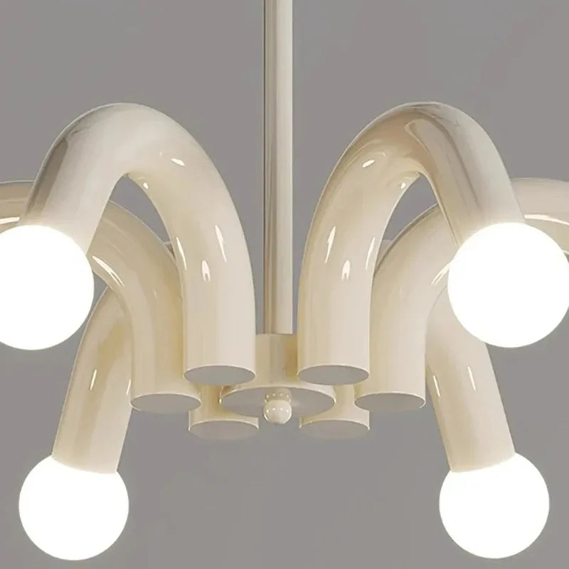 lustre nordique à led style art déco pour décoration élégante - vue 6 sur 9