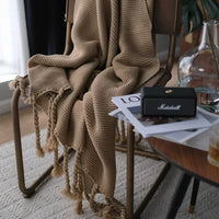 plaid maille nordique motif geometrique moderne salon