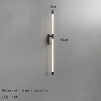 LED-Wandleuchte aus Acryl mit metallischem Dimmer im minimalistischen Design