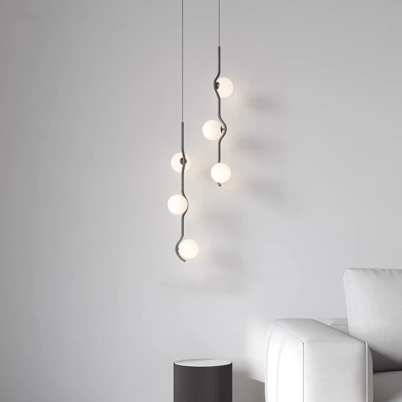 lustre fantaisie éclairage intérieur lampes suspendues luminaire salon - vue 4 sur 10