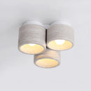 Plafonnier Led moderne en pierre de Grain de bois à 3 têtes Wabi Sabi