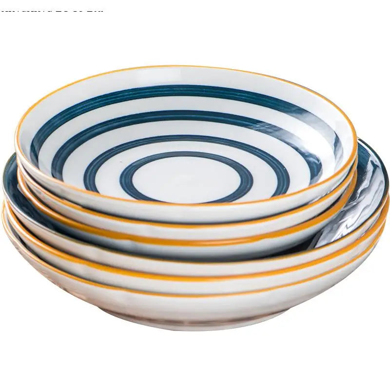 Assiette ronde porcelaine style japonais profonde 18 cm - vue 3 sur 7