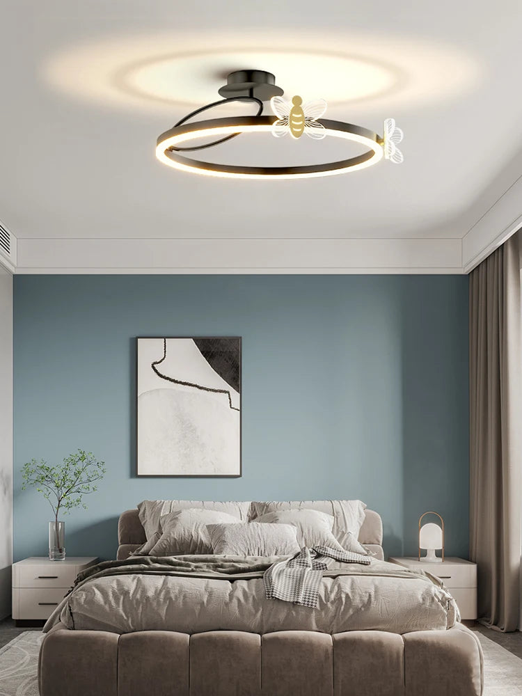 plafonnier led rond design pour éclairage intérieur moderne - vue 3 sur 14