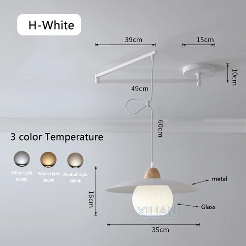Moderne LED-Pendelleuchte mit schwenkbarem Arm - vue 16 sur 30