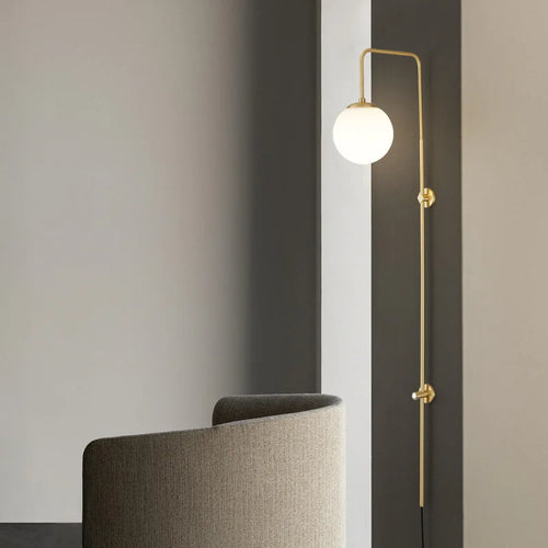 Wandleuchte aus Messing für modernes und elegantes Interieur - vue 2 sur 9