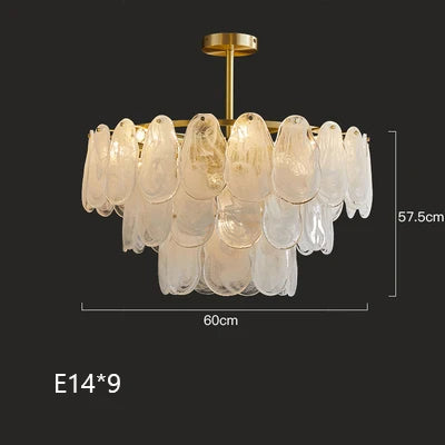 lustre suspendu en verre design nuage créatif moderne - vue 9 sur 18
