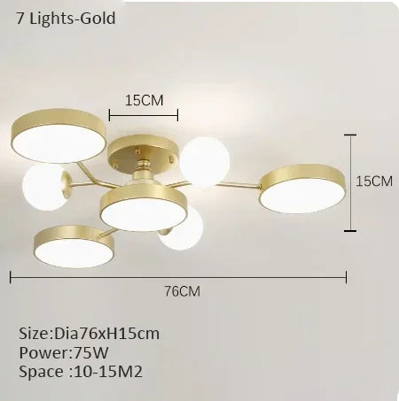 lustre led créatif pour éclairage intérieur moderne - vue 13 sur 18
