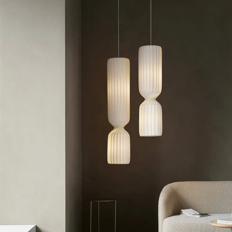 lustre japonais silencieux grande hauteur pour loft duplex restaurant - vue 6 sur 12