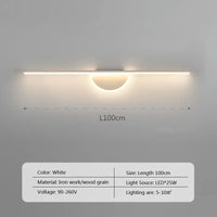 Moderne LED-Wandleuchte mit Holzmaserung für die Innendekoration