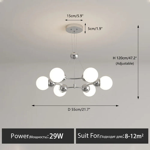 Moderne LED-Pendelleuchte für elegante Innendekoration - vue 10 sur 22
