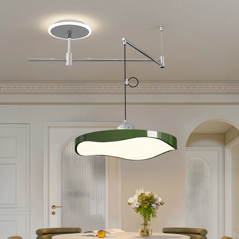 Lustre réglable salle à manger moderne LED éclairage bureau étude chambre - vue 6 sur 11