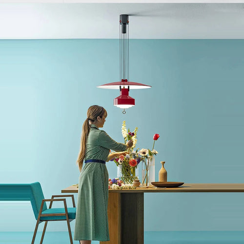 Italienischer flexibler Kronleuchter aus Aluminium mit dimmbaren LEDs - vue 4 sur 14