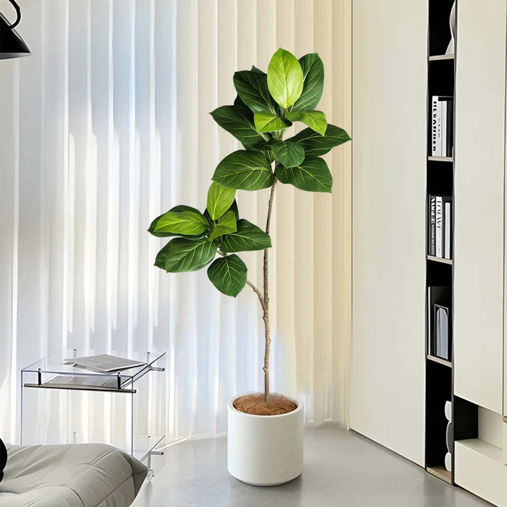 arbre artificiel ficus en plastique pour décoration tropicale - vue 4 sur 9