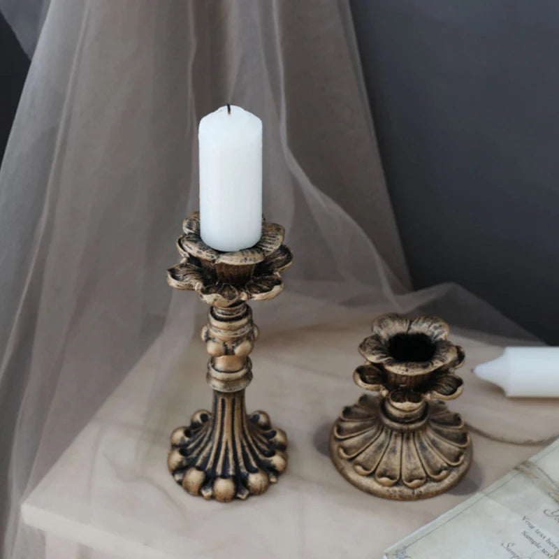 bougeoirs en métal pour décoration de mariage et événements - vue 5 sur 9