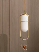 Moderne tragbare Glaslampe im nordischen Design – Minimalistische Dekoration