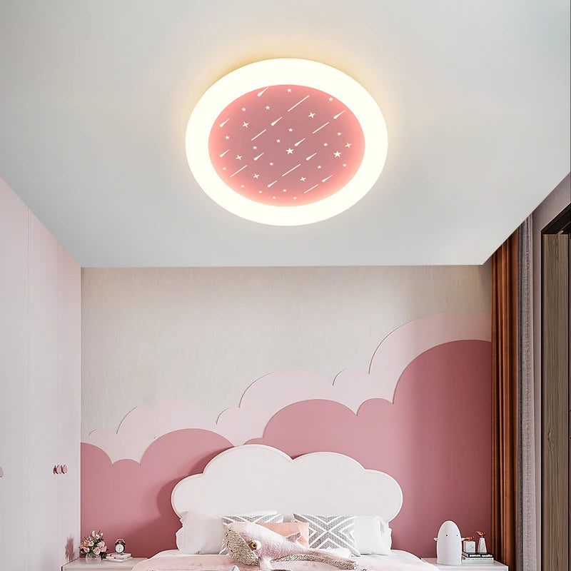 lustre led moderne pour enfants effet pluie de météores 2022 - vue 5 sur 12